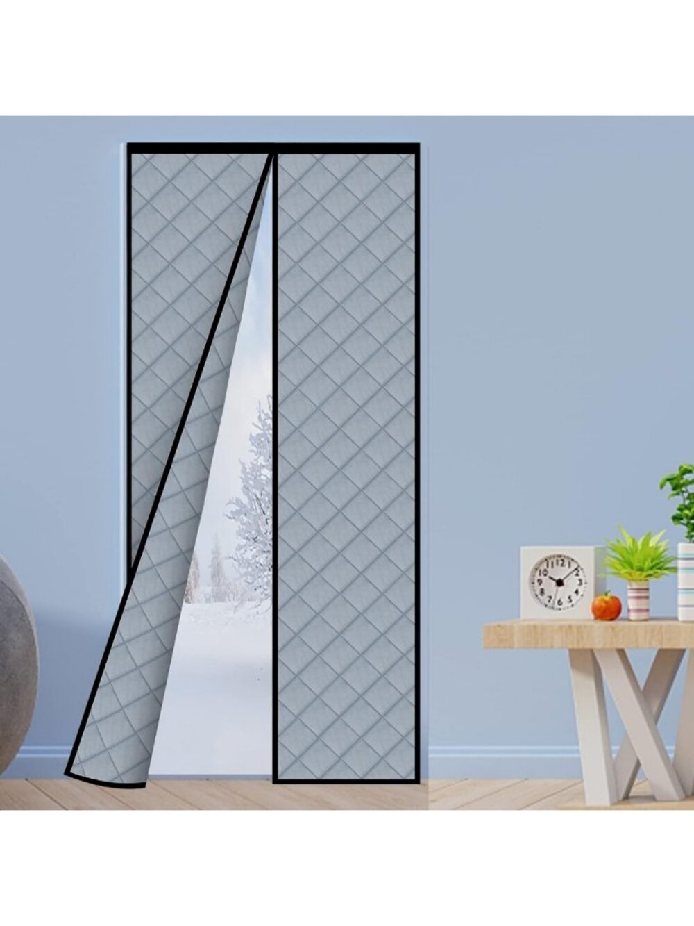 Magnetic Thermal Insulated Door Curtain - Windproof, Waterproof, Hands-Free